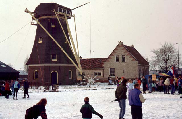 IJspret in de winter van 1991 - Vlaardingsevaart Schipluiden